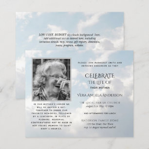 BUDGET PHOTO Celebration of Life INVITATIONS