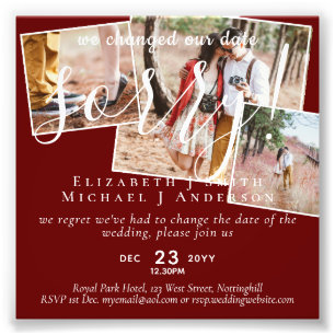 Budget PHOTO Change of Plans New Date Postponed Print