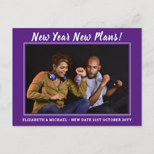 BUDGET Photo Change of Plans Save the Date Wedding Postcard