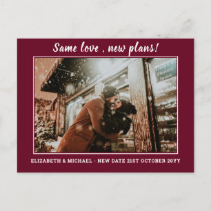 BUDGET Photo Change of Plans Save the Date Wedding Postcard