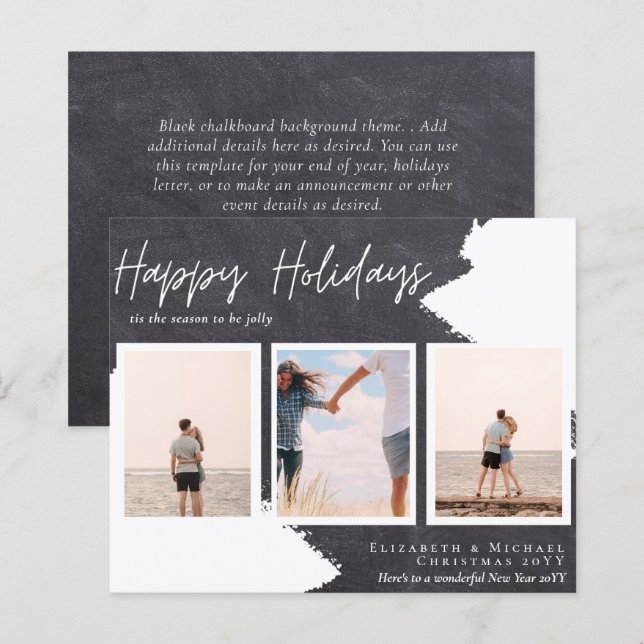 BUDGET PHOTO CHRISTMAS CARDS - Photo Collage Urban (Front/Back)