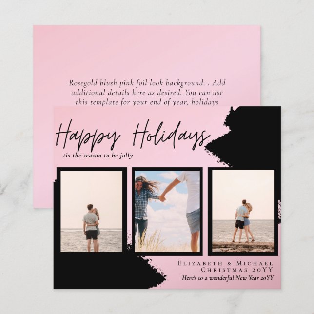 BUDGET PHOTO CHRISTMAS CARDS - Photo Collage Urban (Front/Back)