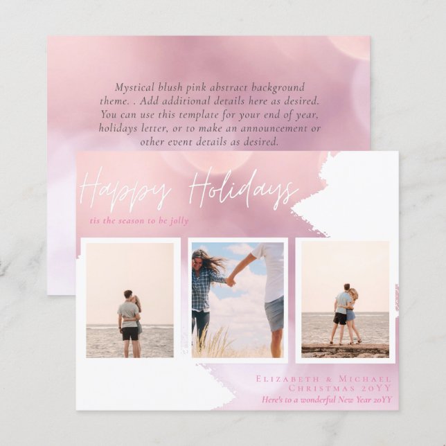 BUDGET PHOTO CHRISTMAS CARDS - Photo Collage Urban (Front/Back)