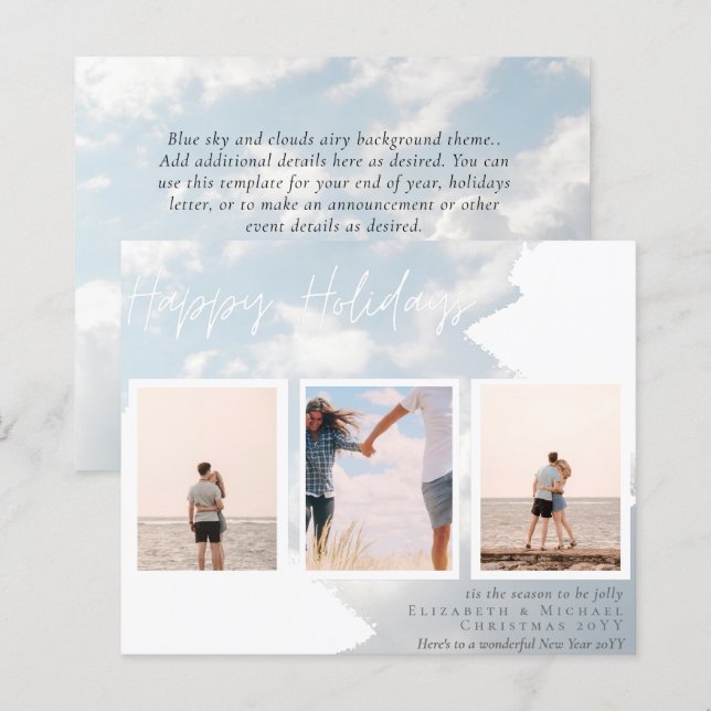 BUDGET PHOTO CHRISTMAS CARDS - Photo Collage Urban (Front/Back)