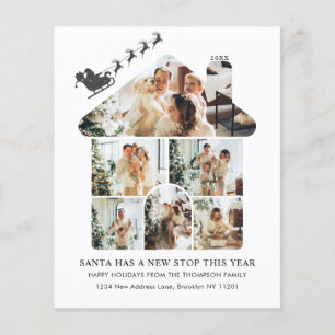 BUDGET Photo Collage Black Santa Sleigh Moving