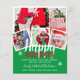 Budget Photo Collage Christmas Cards Annual Letter