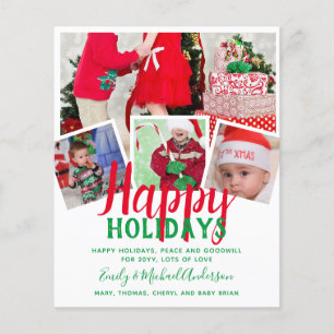 Budget Photo Collage Christmas Cards Annual Letter