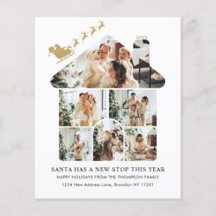 BUDGET Photo Collage Gold Santa Sleigh Moving