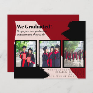 BUDGET Photo Collage GRADUATION Announcement Cards