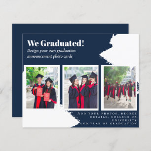 BUDGET Photo Collage GRADUATION Announcement Cards