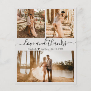 Budget Photo Collage Ivory Wedding Thank You Flyer