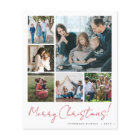 Budget photo collage Merry Christmas Holiday Card