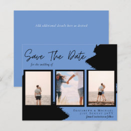 BUDGET Photo Collage Save Date Wedding Modern