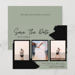 BUDGET Photo Collage Save Date Wedding Modern