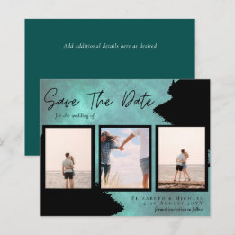 BUDGET Photo Collage Save Date Wedding Modern