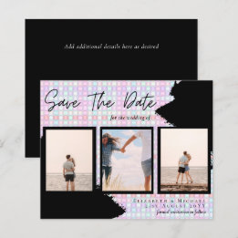 BUDGET Photo Collage Save Date Wedding Modern