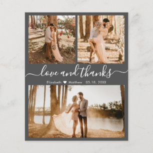 Budget Photo Collage Wedding Thank You Card