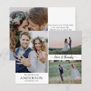 BUDGET Photo Collage Wedding Thank You Card
