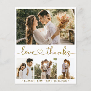 Budget Photo Collage Wedding Thank You Flyer