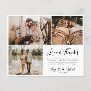 Budget Photo Collage Wedding Thank You Flyer