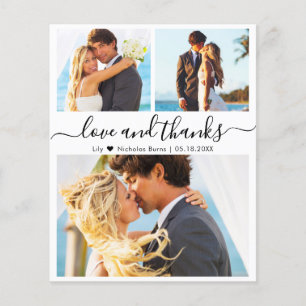 Budget Photo Collage Wedding Thank You Script Card