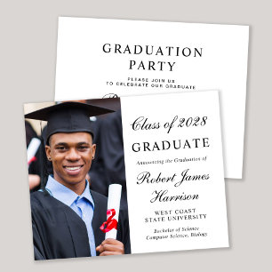 Budget Photo College Graduation Party Invitation