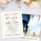 Budget Photo Cream Wedding Reception Invitation