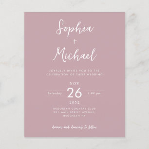 Budget Photo Details QR Website Dusty Rose Wedding