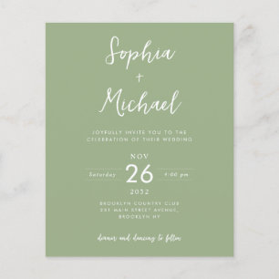 Budget Photo Details QR Website Sage Green Wedding