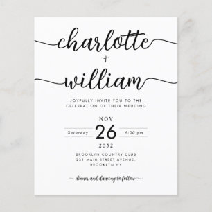 Budget Photo Details QR Website Wedding Invitation