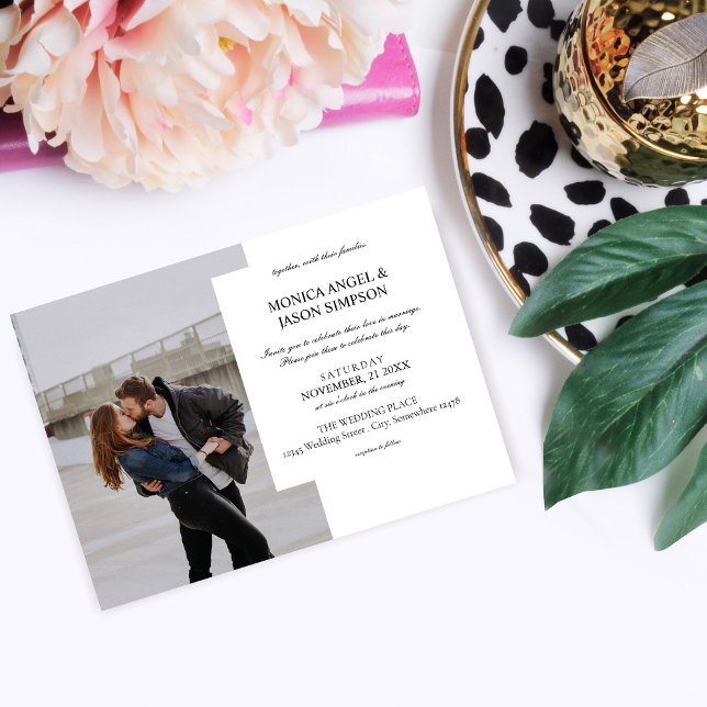 Budget Photo Elegant White Wedding Modern Flyer  (Creator Uploaded)
