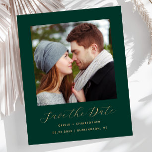 Budget Photo Emerald Green Gold Save the Date