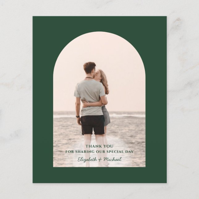 BUDGET PHOTO Emerald Green Wedding Stationery Flyer (Front)