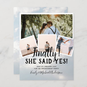 BUDGET PHOTO Engaged Wedding INVITE Announcement
