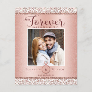 Budget Photo Engagement Announcement Rose Gold