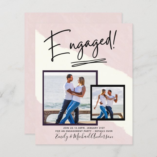 BUDGET PHOTO ENGAGEMENT Invite Announcement SCRIPT (Front/Back)