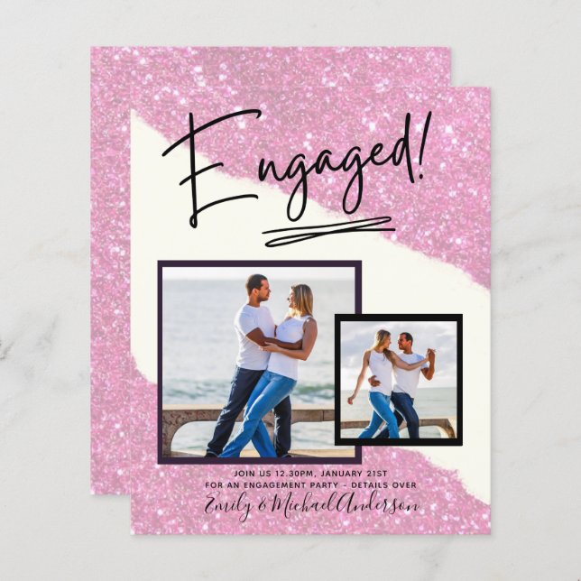 BUDGET PHOTO ENGAGEMENT Invite Announcement SCRIPT (Front/Back)