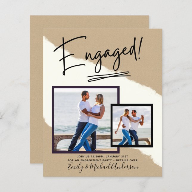 BUDGET PHOTO ENGAGEMENT Invite Announcement SCRIPT (Front/Back)