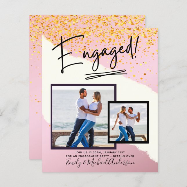 BUDGET PHOTO ENGAGEMENT Invite Announcement SCRIPT (Front/Back)