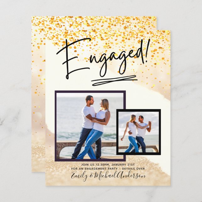 BUDGET PHOTO ENGAGEMENT Invite Announcement SCRIPT (Front/Back)