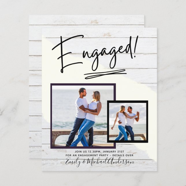 BUDGET PHOTO ENGAGEMENT Invite Announcement SCRIPT (Front/Back)