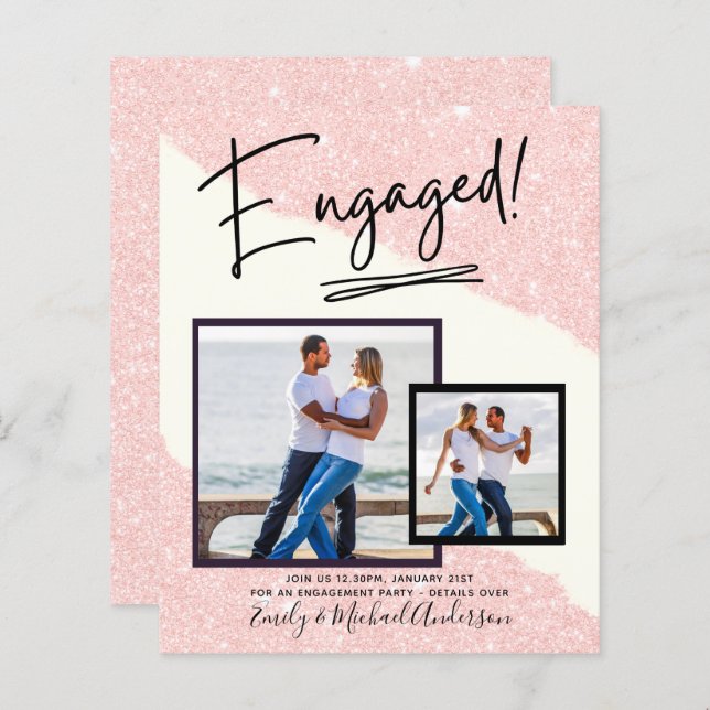 BUDGET PHOTO ENGAGEMENT Invite Announcement SCRIPT (Front/Back)