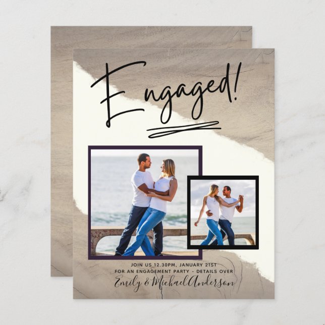 BUDGET PHOTO ENGAGEMENT Invite Announcement SCRIPT (Front/Back)