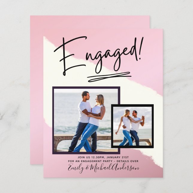 BUDGET PHOTO ENGAGEMENT Invite Announcement SCRIPT (Front/Back)