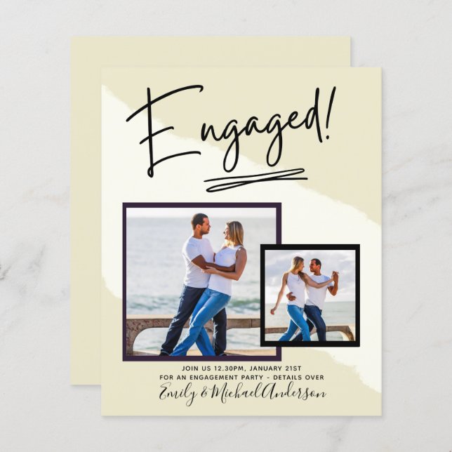 BUDGET PHOTO ENGAGEMENT Invite Announcement SCRIPT (Front/Back)