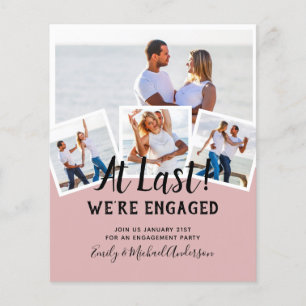 BUDGET PHOTO ENGAGEMENT INVITE - any colour Flyer