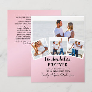 BUDGET PHOTO ENGAGEMENT QUOTE INVITES - ANY COLOR