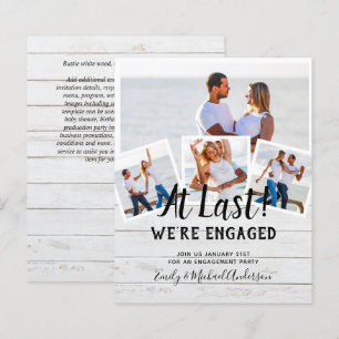 BUDGET PHOTO ENGAGEMENT QUOTE INVITES - ANY COLOR