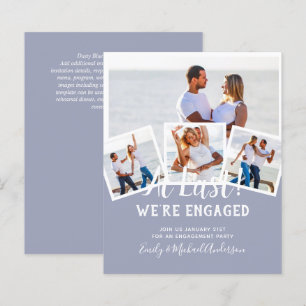 BUDGET PHOTO ENGAGEMENT QUOTE INVITES - ANY COLOR