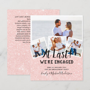 BUDGET PHOTO ENGAGEMENT QUOTE INVITES - ANY COLOR